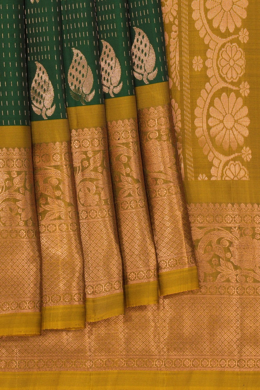 South Silk Green Saree