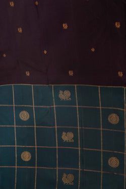 Image of Kanchipuram Silk Violet Saree