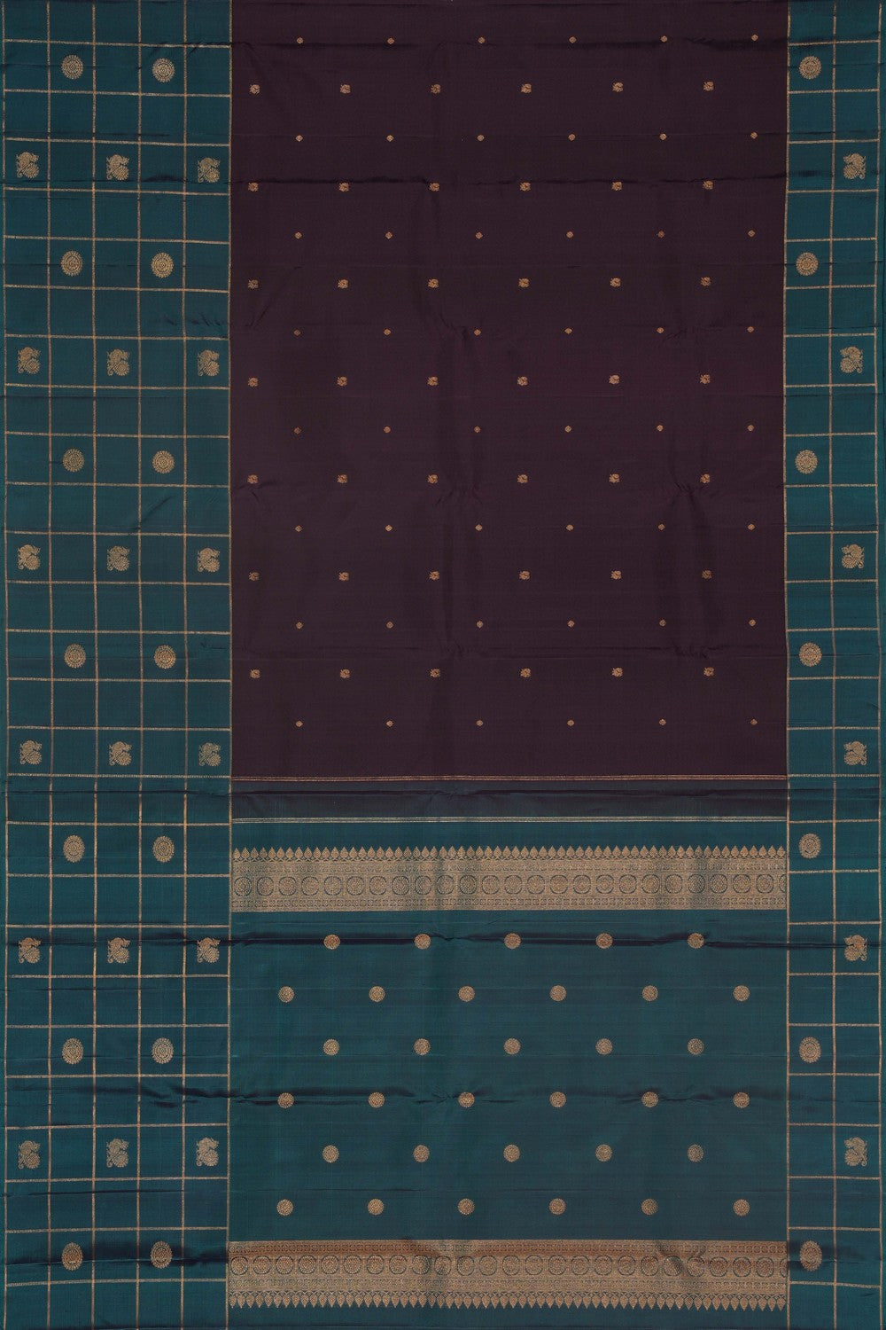 Image of Kanchipuram Silk Violet Saree