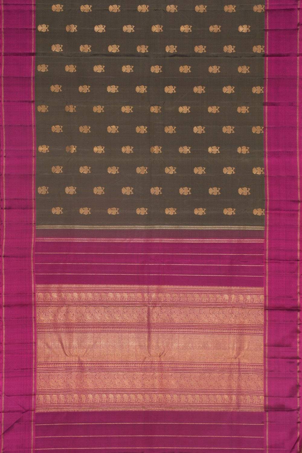 Kanchipuram Silk Grey Saree