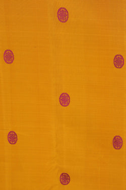 Image of Kanchipuram Silk Yellow Saree