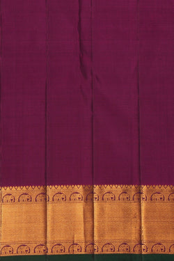 Image of Kanchi Silk Kattam Violet Saree