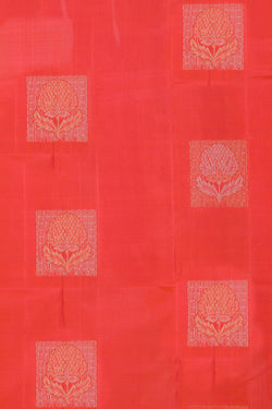 Image of Dark Peach Silk Saree