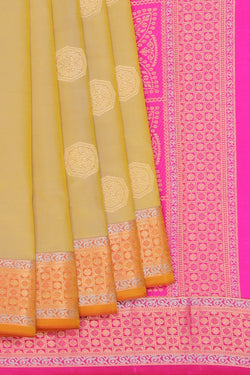 Image of Dark Cream Silk Saree