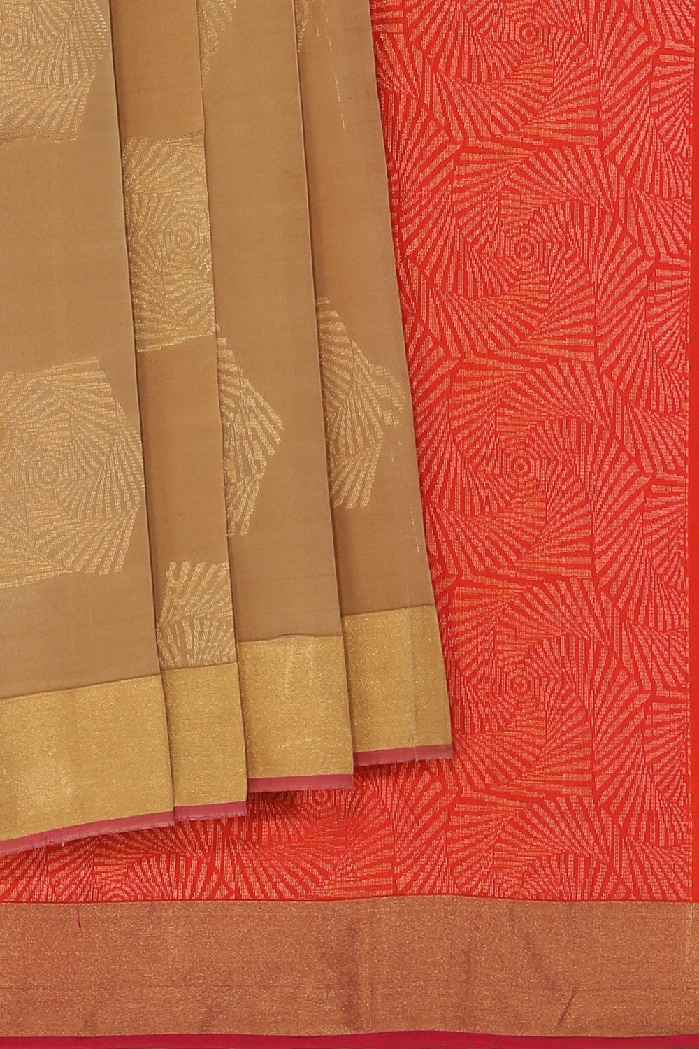 South Silk Beige Saree