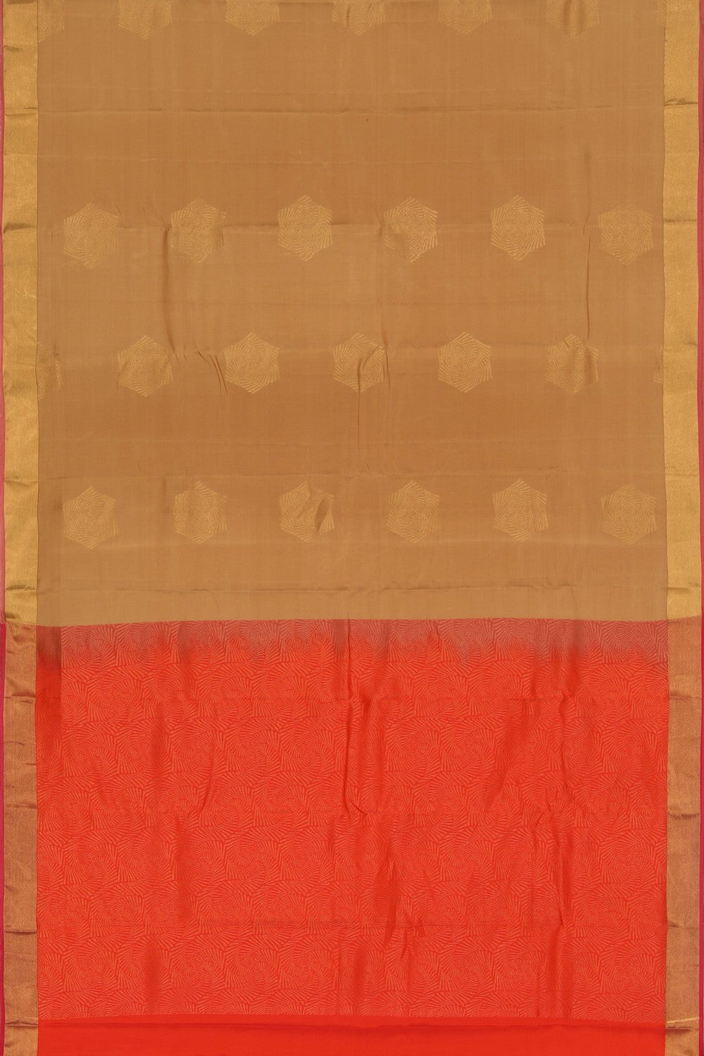 South Silk Beige Saree