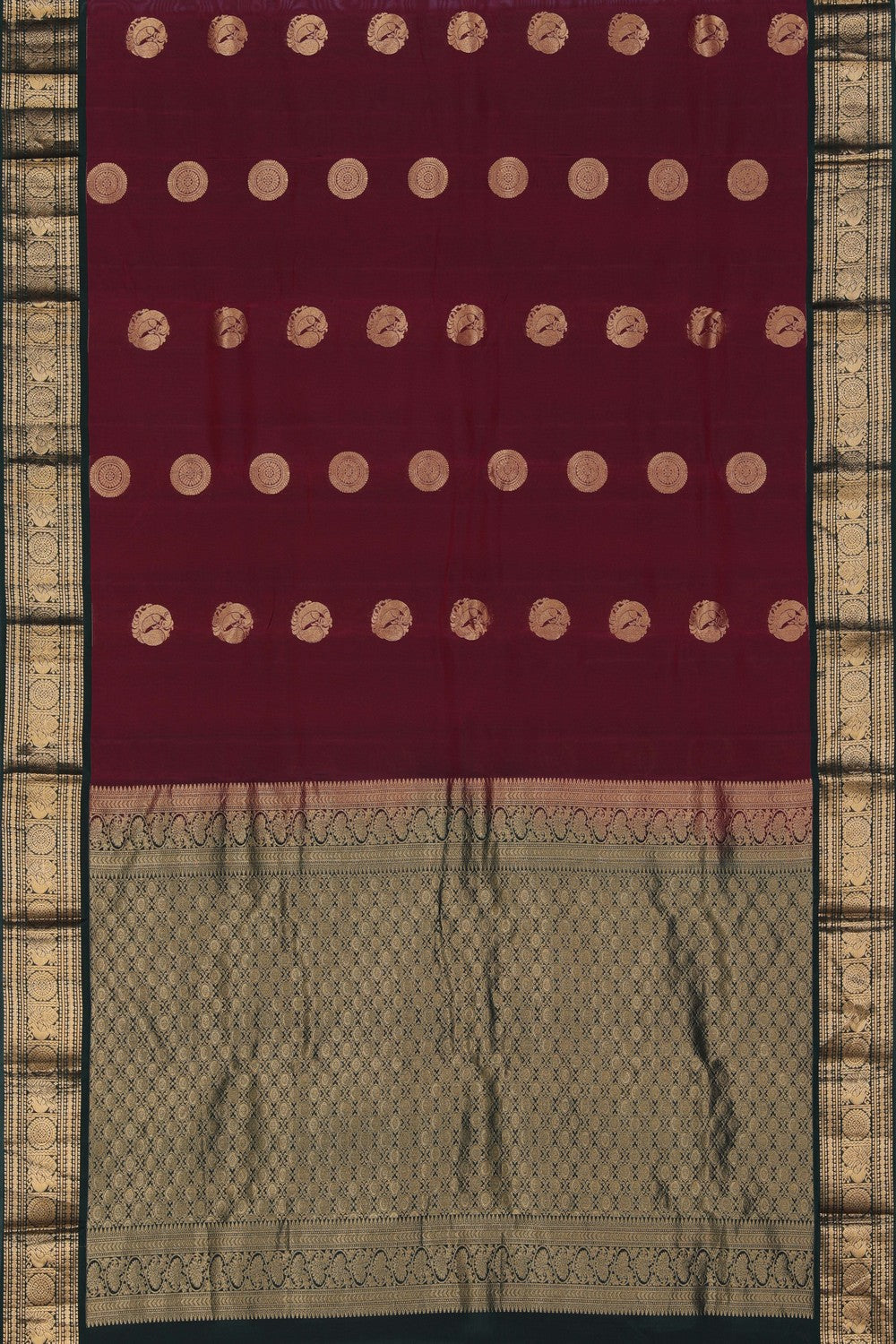 South Silk Maroon Saree