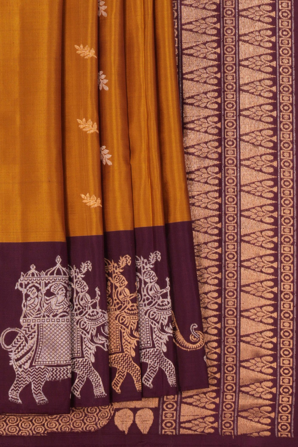 South Silk Mustard Saree