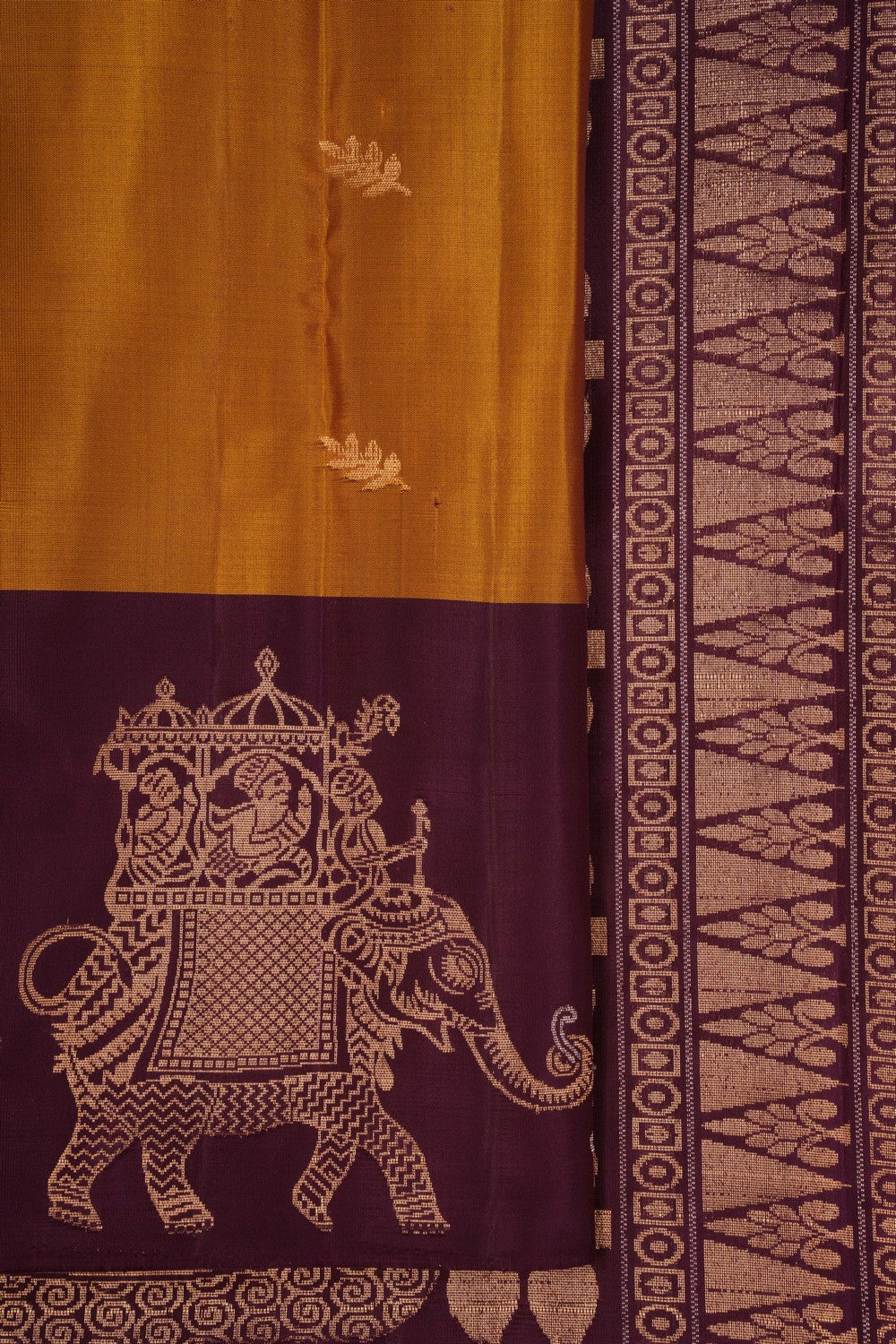 South Silk Mustard Saree