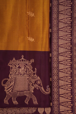 Image of South Silk Mustard Saree