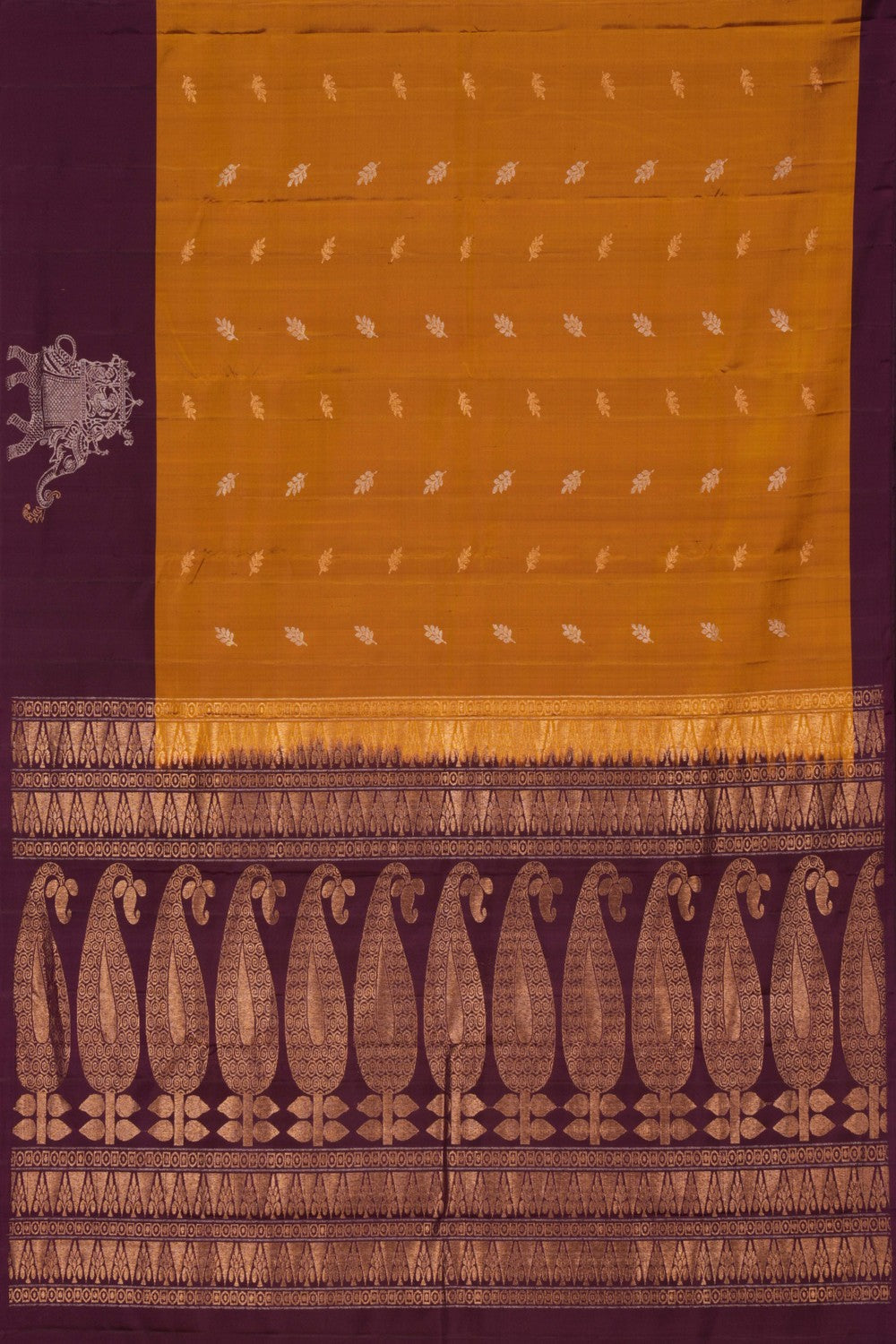 South Silk Mustard Saree