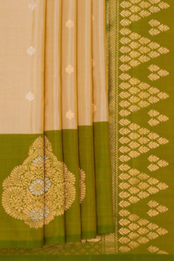 Image of South Silk Ivory Off-White Saree