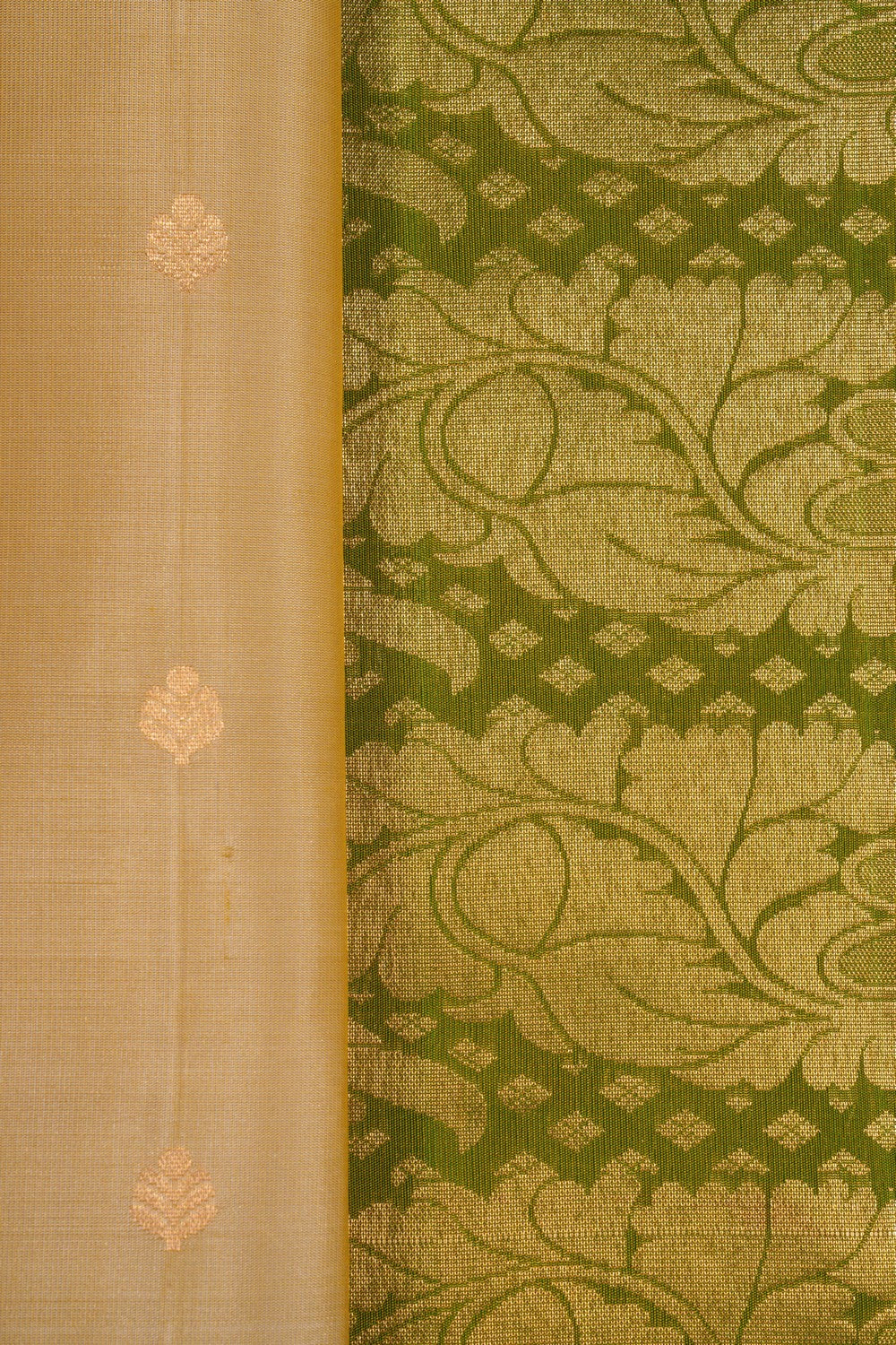 South Silk Ivory Off-White Saree