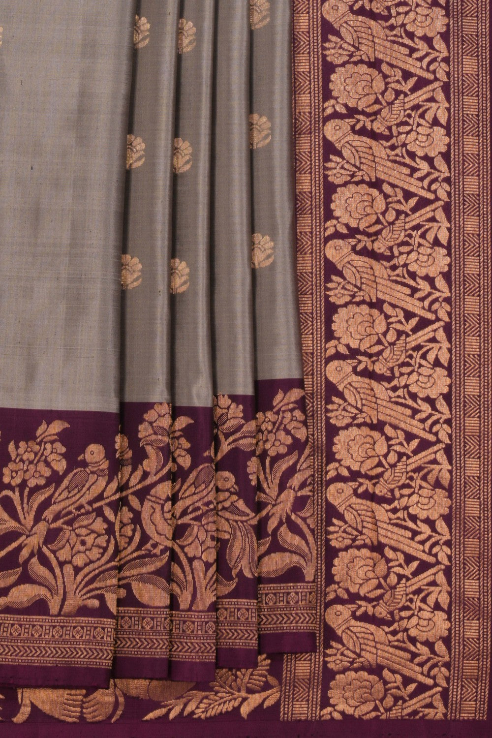 South Silk Grey Saree