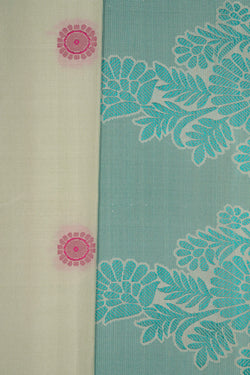 Image of South Silk Aqua Green Saree