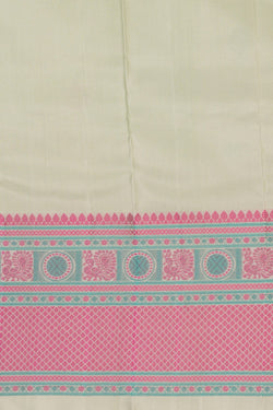 Image of South Silk Aqua Green Saree