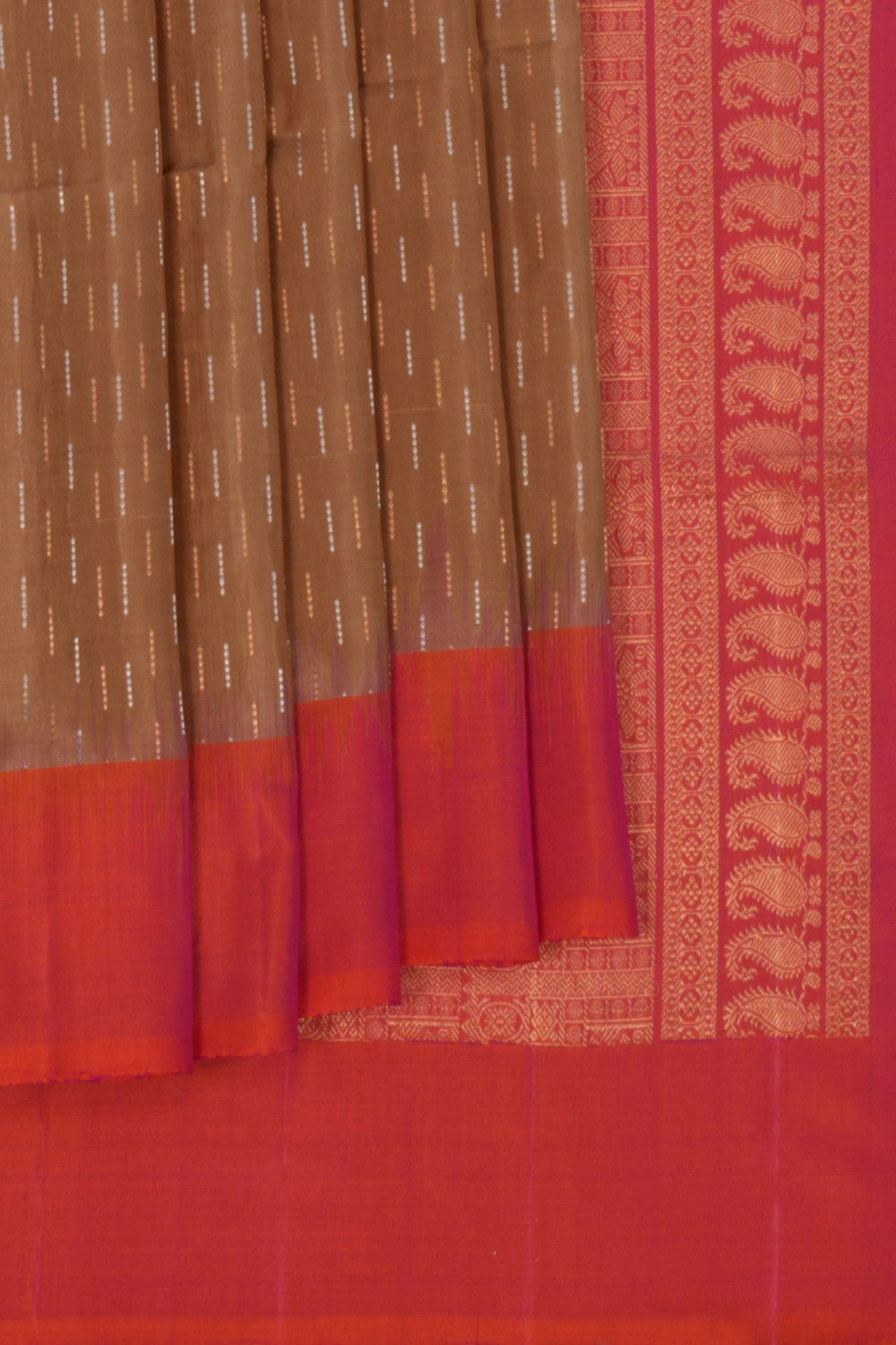 Image of Beige South Silk Saree