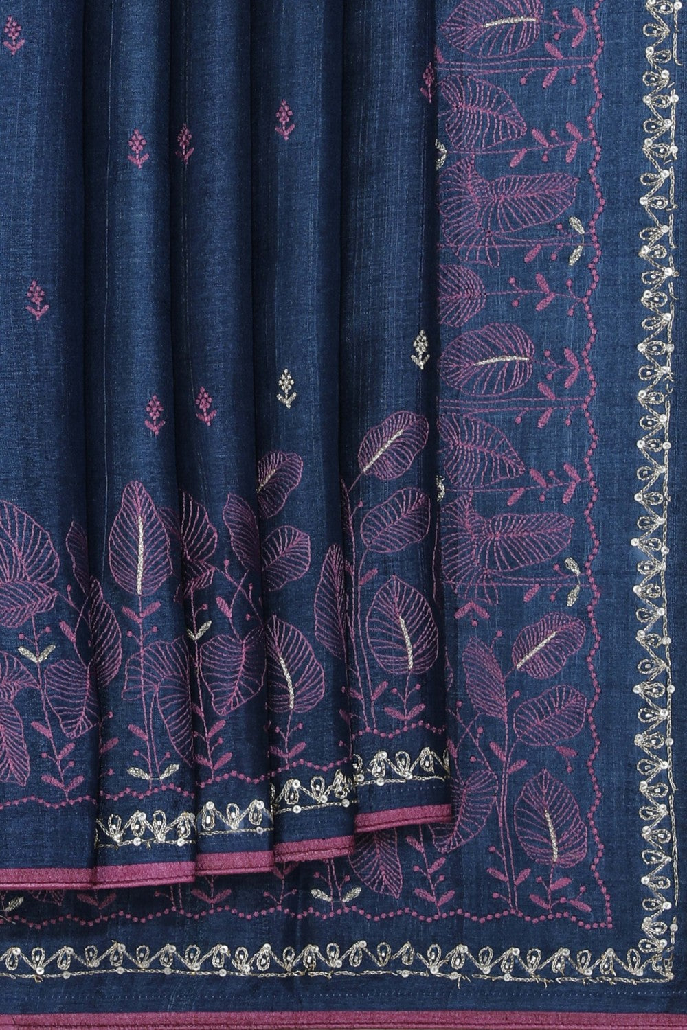 Tussar Silk Embroidery Saree