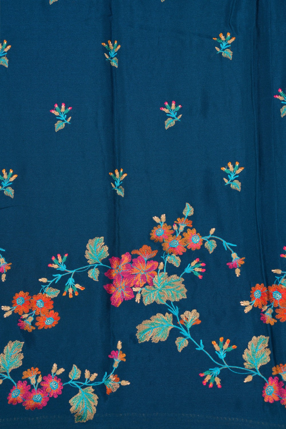 Crepe Saree With Embroidery Work