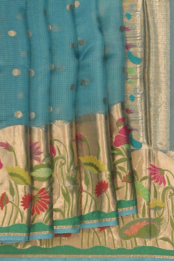 Image of Kota Smoky Blue Saree