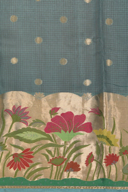 Image of Kota Smoky Blue Saree