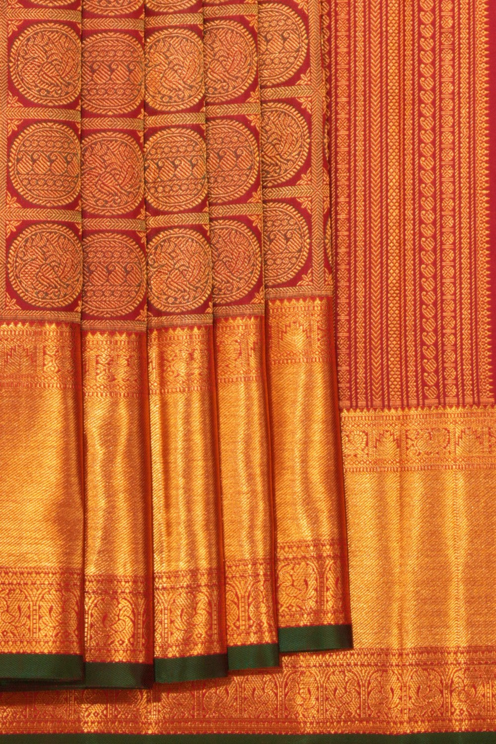 Kanchipattu Brocade Red Saree