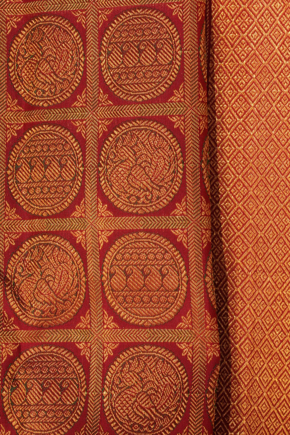 Kanchipattu Brocade Red Saree