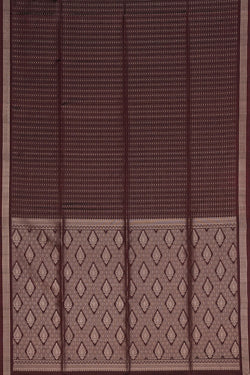 Image of South Silk Kattam Brown Saree