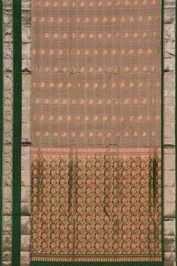 Image of South Silk Kattam Brown Saree