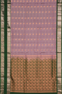 Image of South Silk Kattam Purple Saree