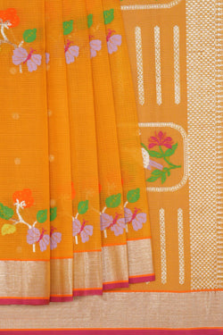 Image of A Lustrous Kota Orange Saree