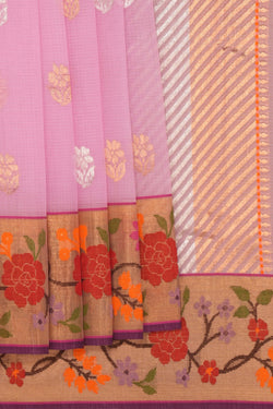 Image of A Lustrous Kota Pink Saree