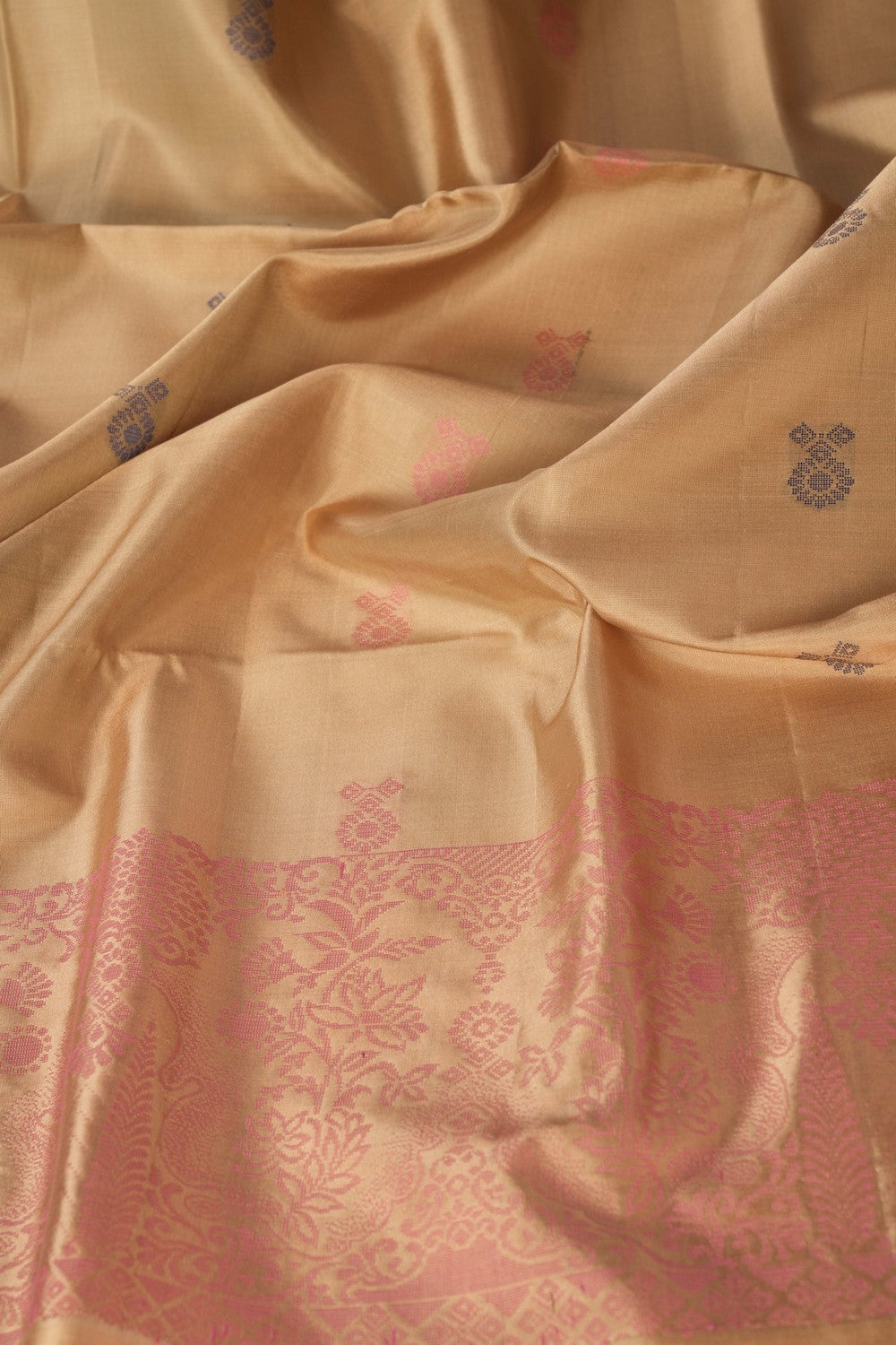 Cream Silk Saree