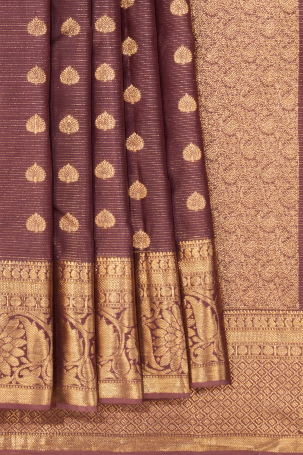 Dark Mauve Silk Saree