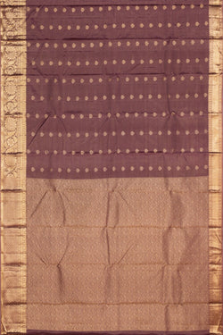 Image of Dark Mauve Silk Saree