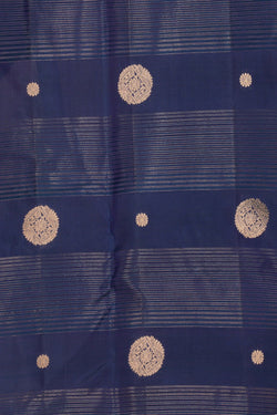 Image of Dark Blue Silk Saree