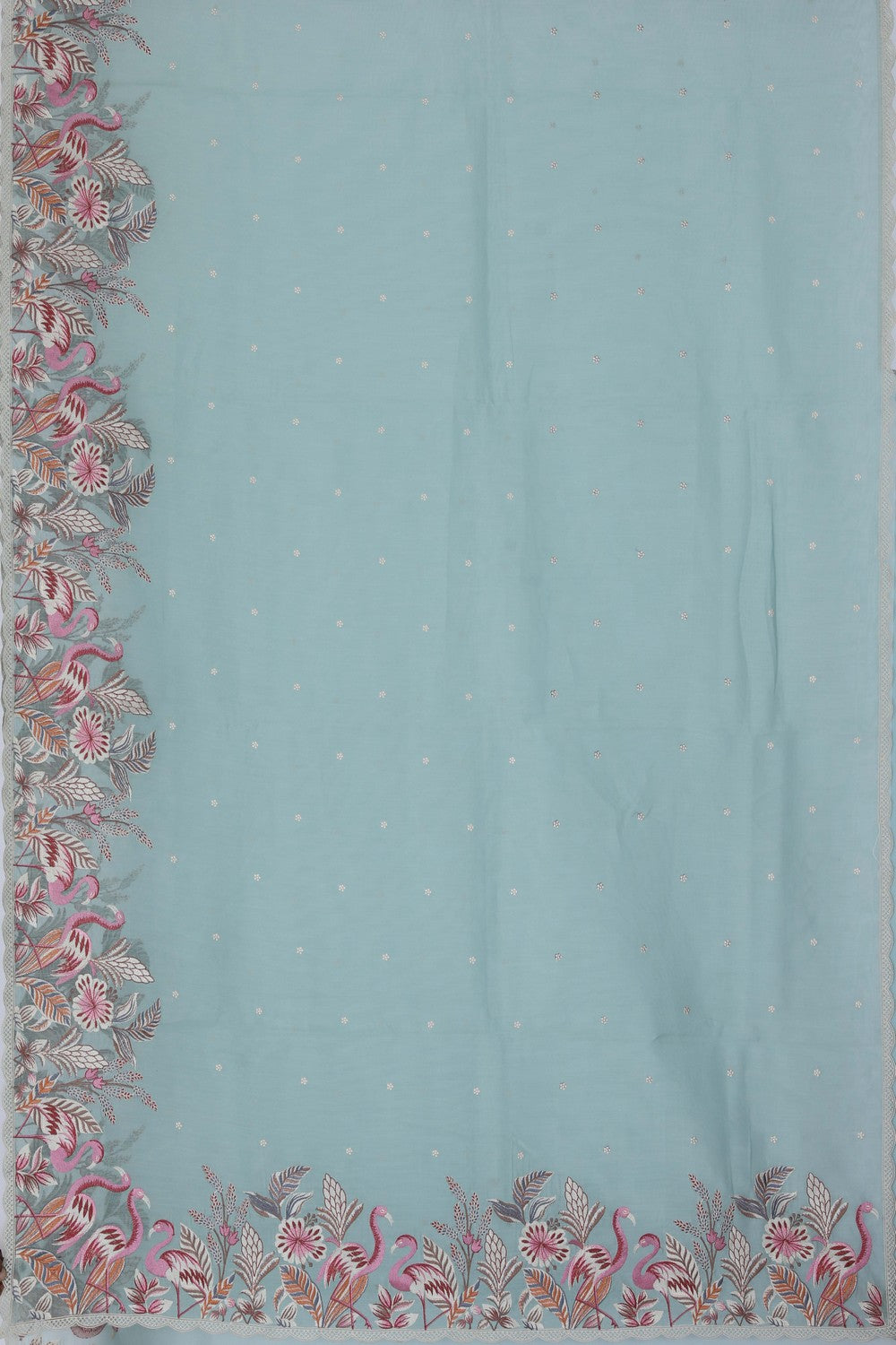 Tissue Silk Embroidery Saree