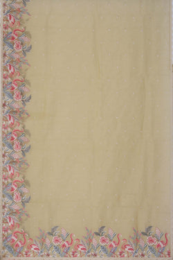 Image of Tissue Silk Embroidery Saree