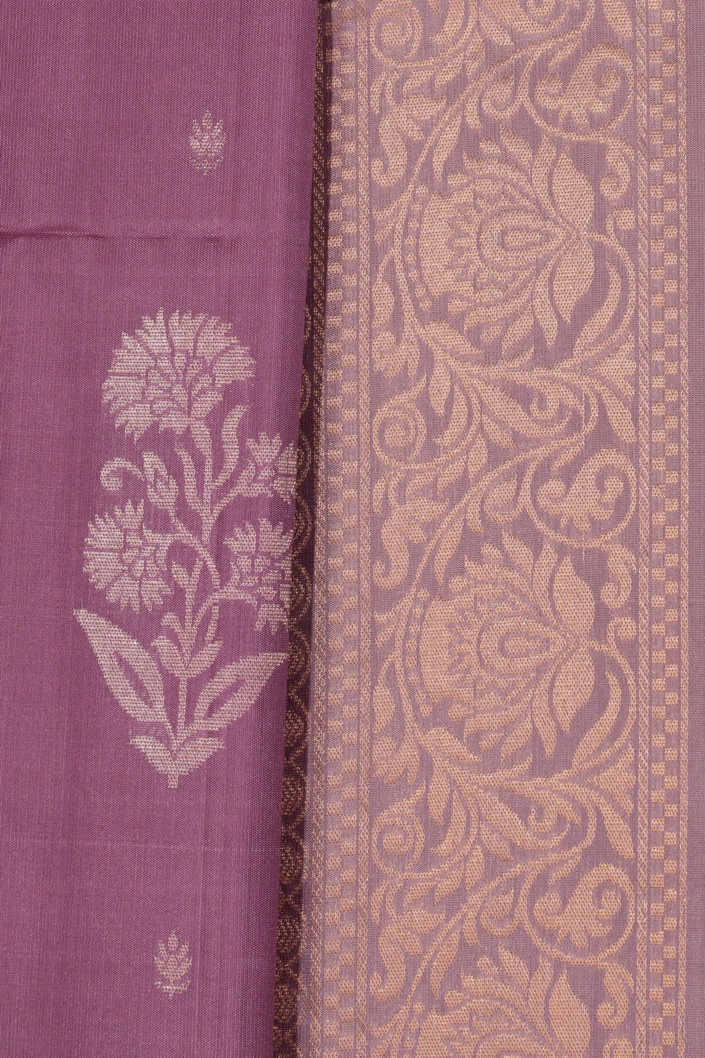 South Silk Purple Saree