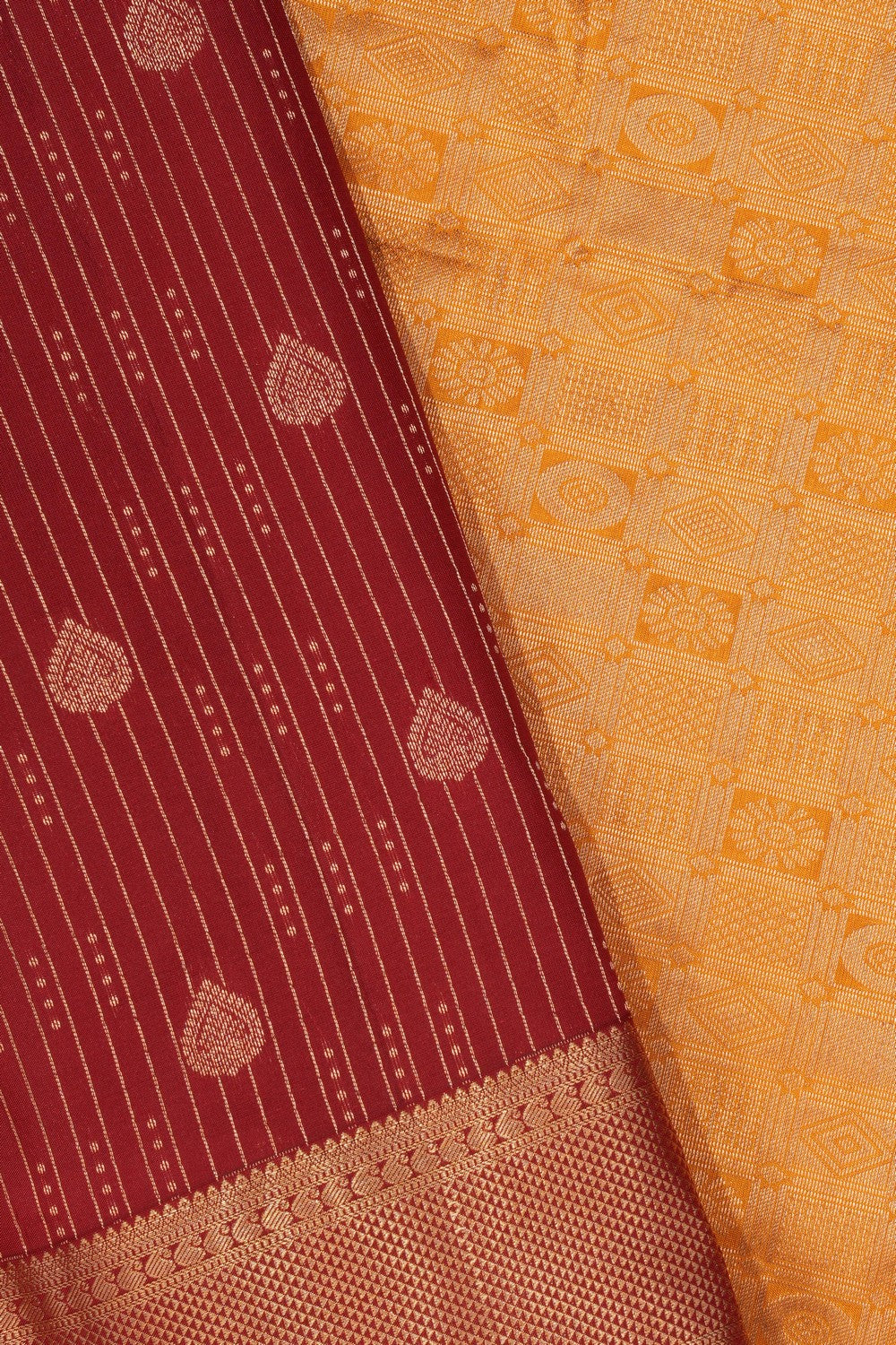 South Silk Maroon Saree