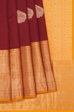 Image of South Silk Maroon Saree