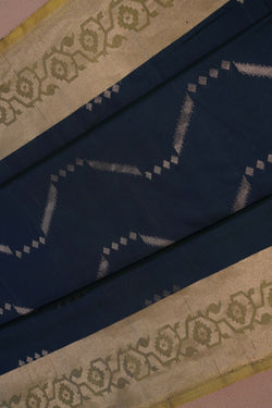 Image of South Silk Peacock Blue Saree