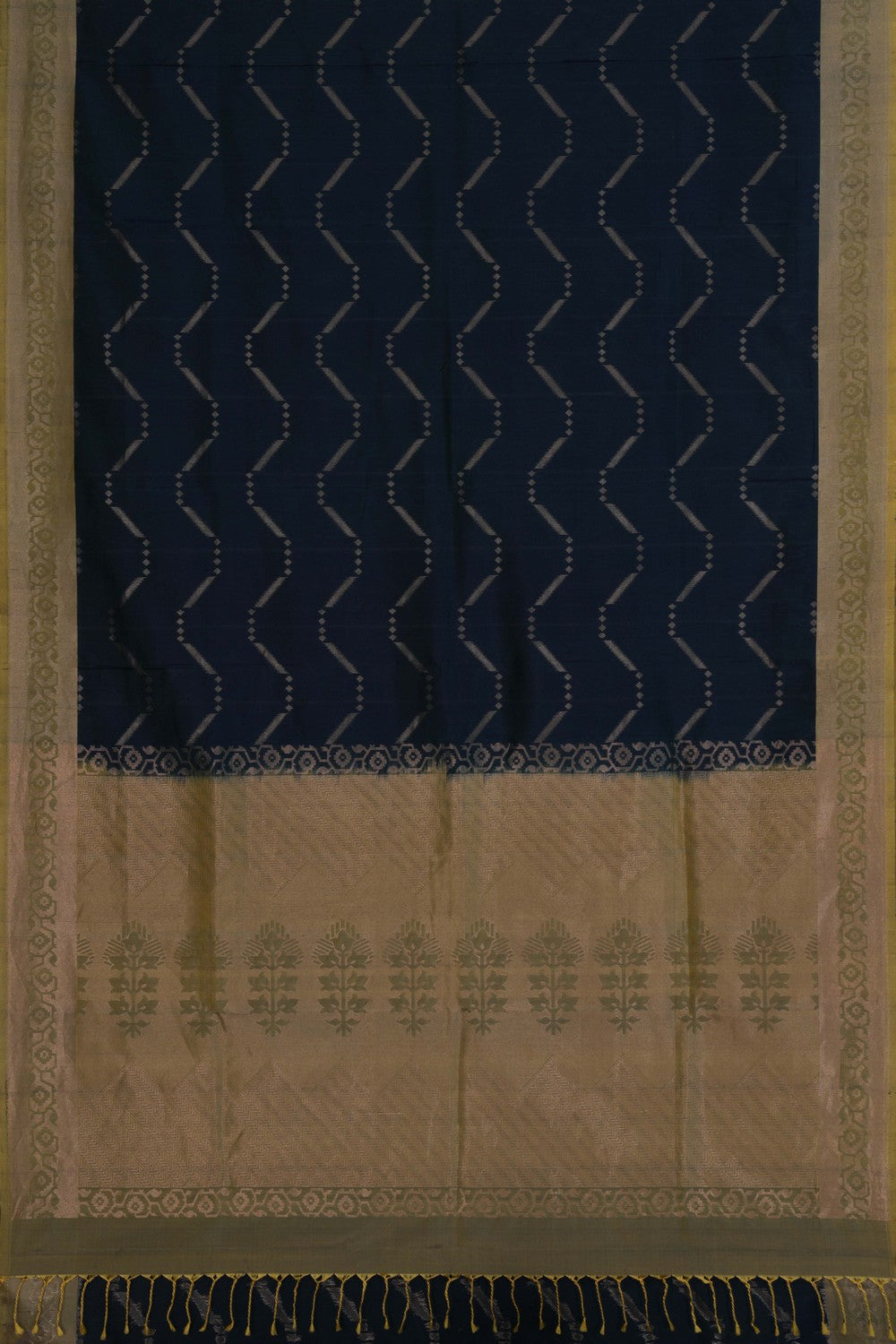 South Silk Peacock Blue Saree