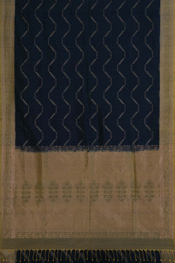 Image of South Silk Peacock Blue Saree