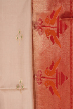 Image of South Silk Off-White Saree