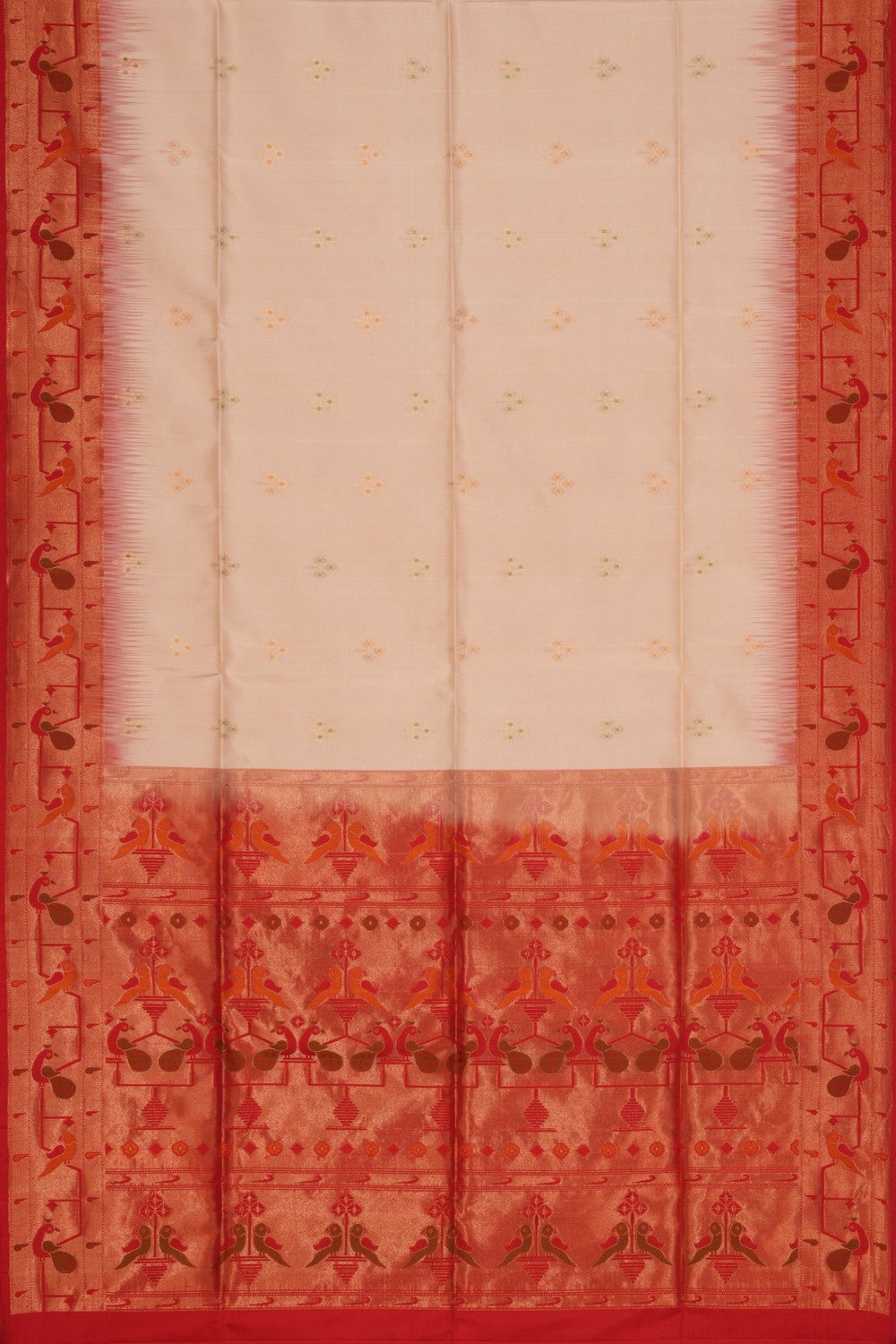 South Silk Off-White Saree