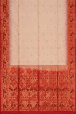 Image of South Silk Off-White Saree