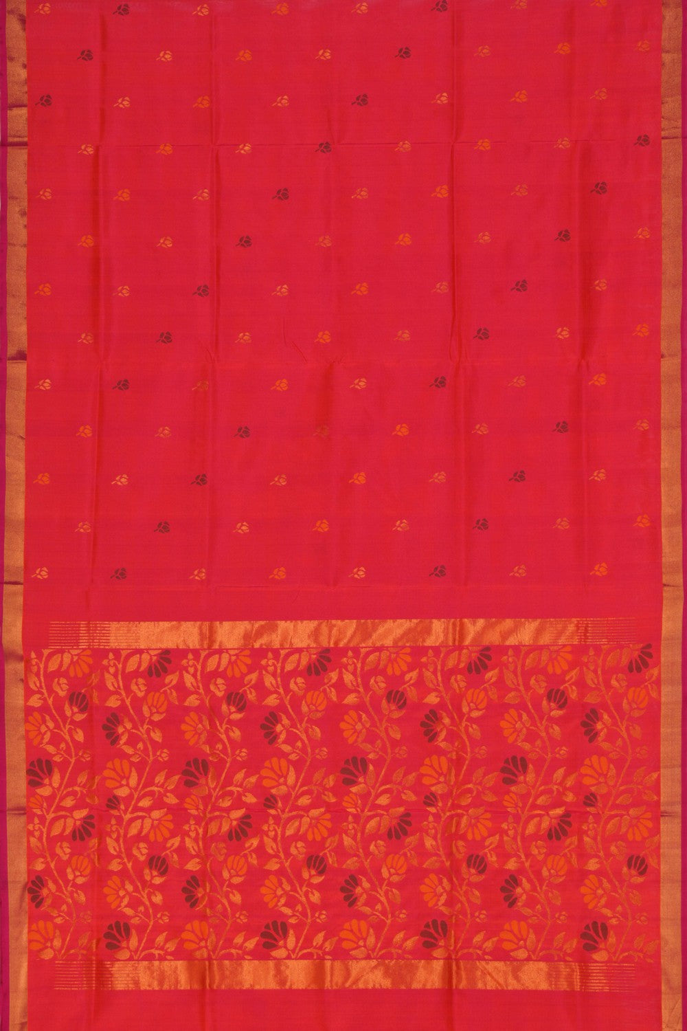 Uppada Silk Pinkish Red Saree