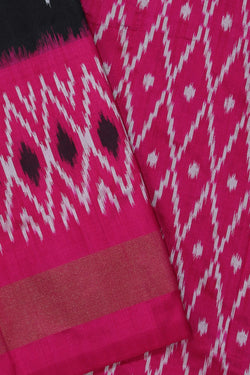 Image of Pochampally Ikat Black Saree