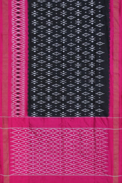 Image of Pochampally Ikat Black Saree